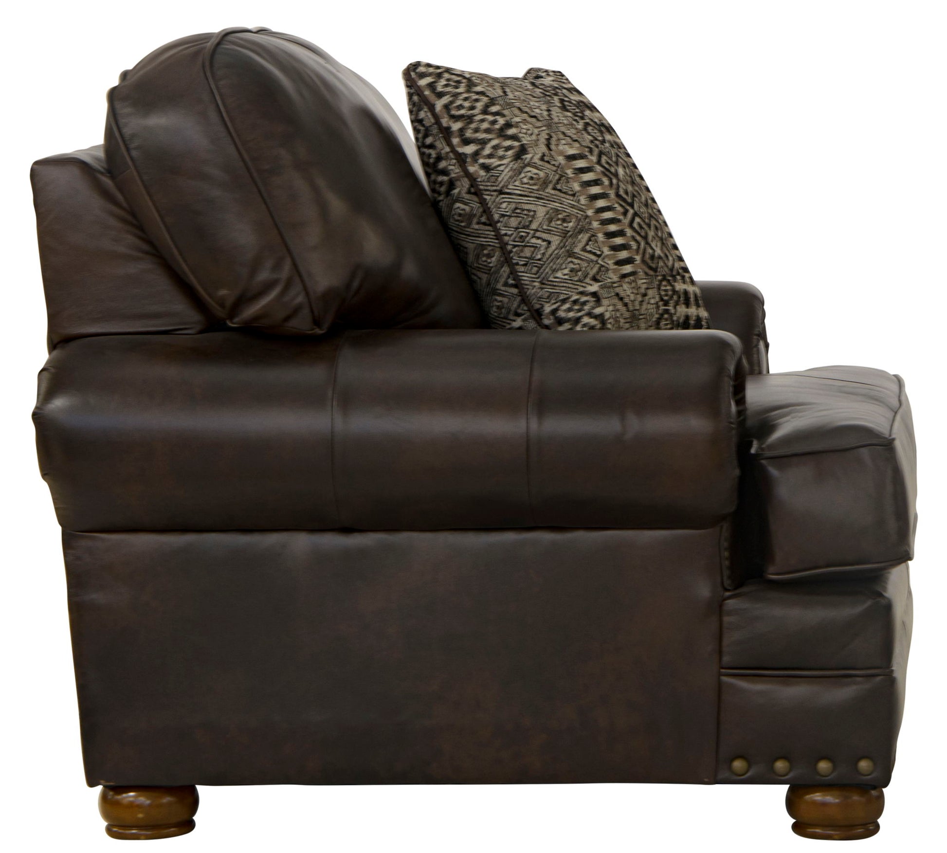 Roberto - Leather Chair - Cocoa - Hornell Furniture Outlet