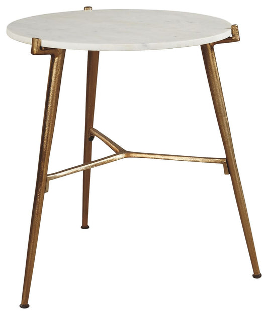 Chadton - White / Gold Finish - Accent Table - Hornell Furniture Outlet