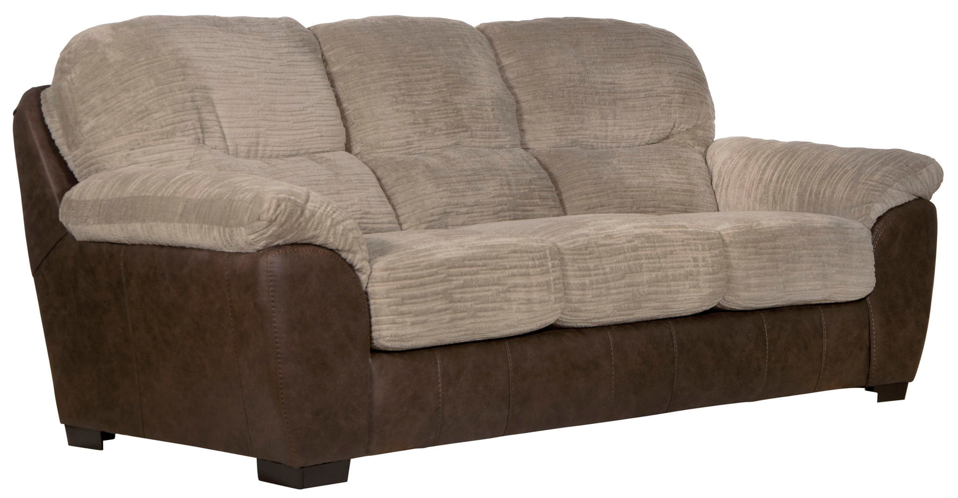 McMahon - Sofa With Drop Down Table - Bark - Hornell Furniture Outlet