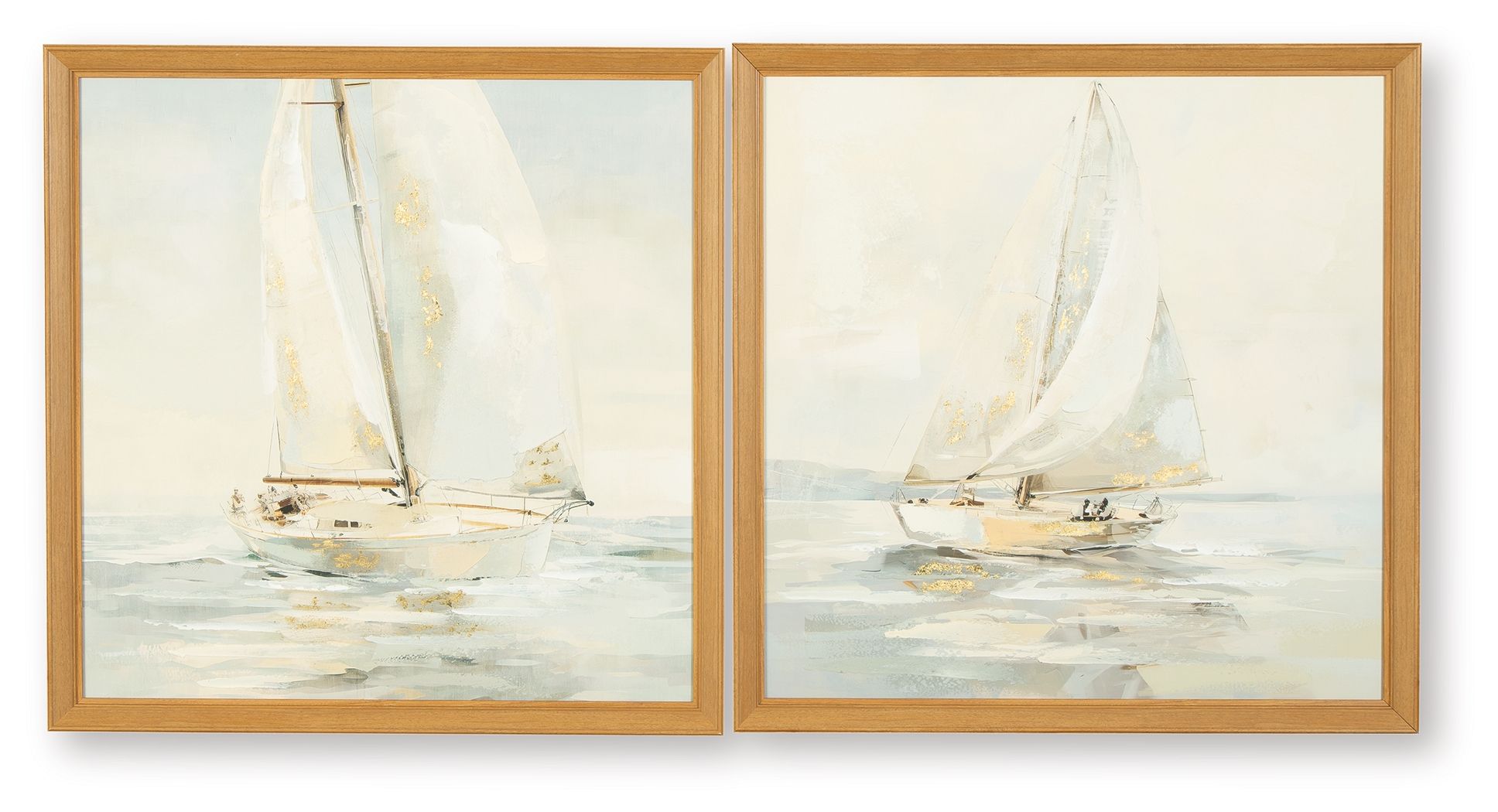 Winbrook - Gray / Tan / Gold Finish - Wall Art Set (Set of 2) - Hornell Furniture Outlet