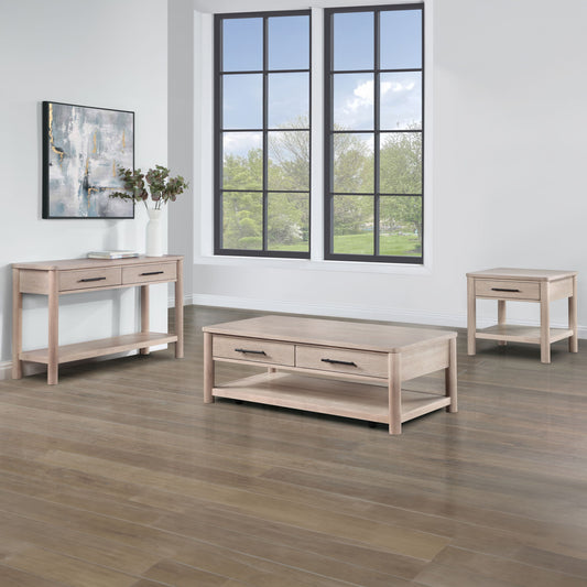 Gabby - 3 Piece Table Set 2 End Table - Light Brown - Hornell Furniture Outlet