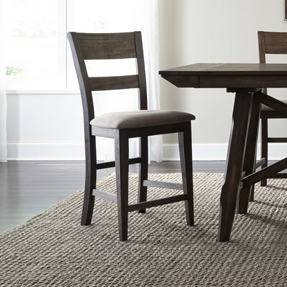 Double Bridge - Splat Back Counter Chair - Dark Brown - Hornell Furniture Outlet