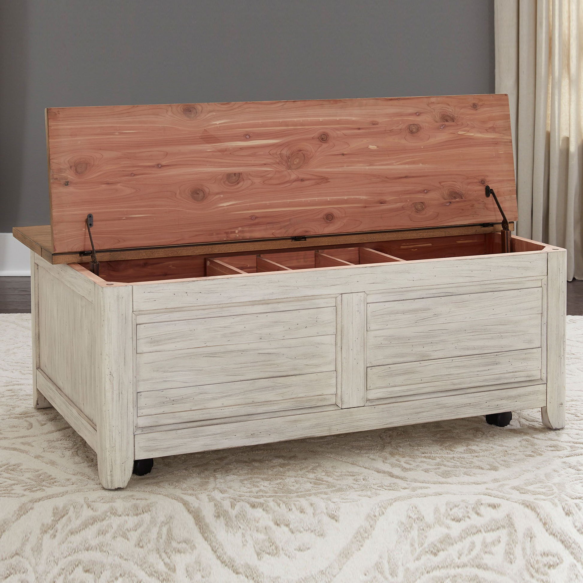 Farmhouse Reimagined - Storage Trunk - White - Hornell Furniture Outlet