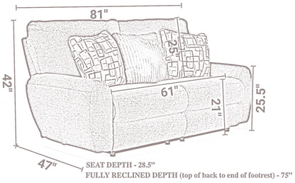 Maxwell - Power Deep Seat Reclining Loveseat - Hornell Furniture Outlet