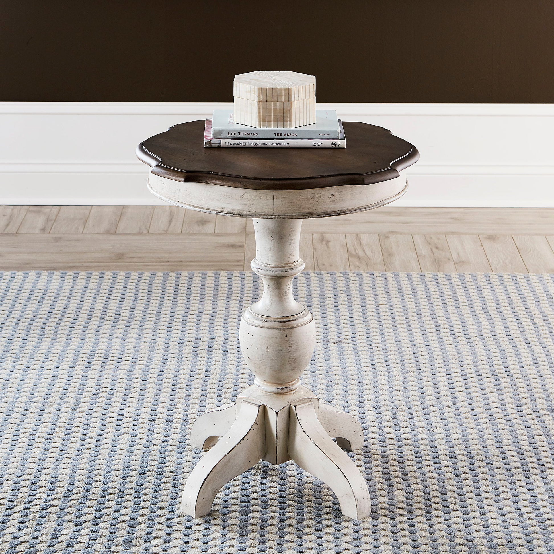 Abbey Road - Round End Table - White - Hornell Furniture Outlet