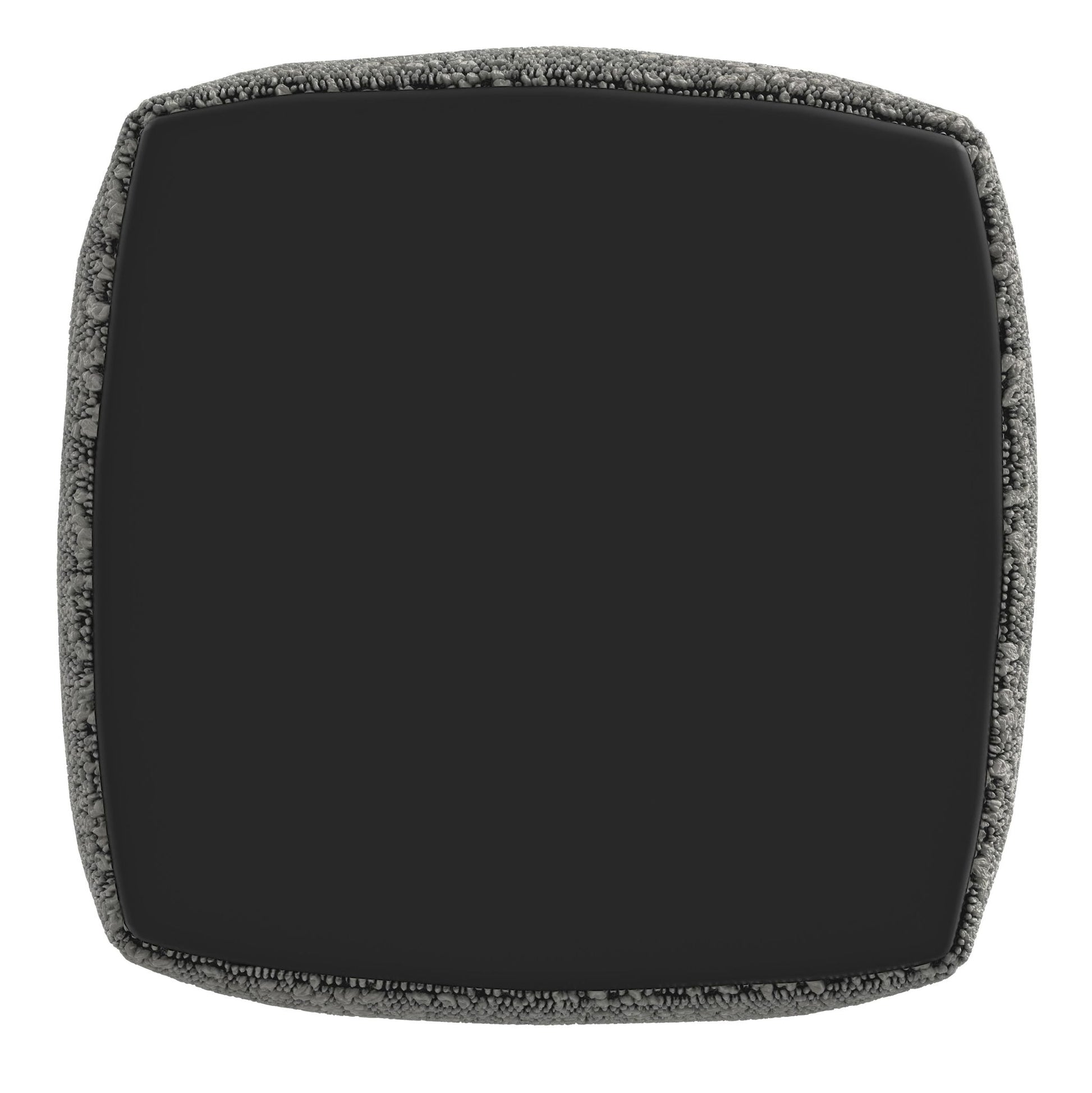 Nahara - Boucle Woven Square Pouf - Black - Hornell Furniture Outlet