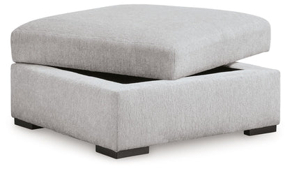 Gabyleigh - Nickel - Ottoman With Storage - Hornell Furniture Outlet