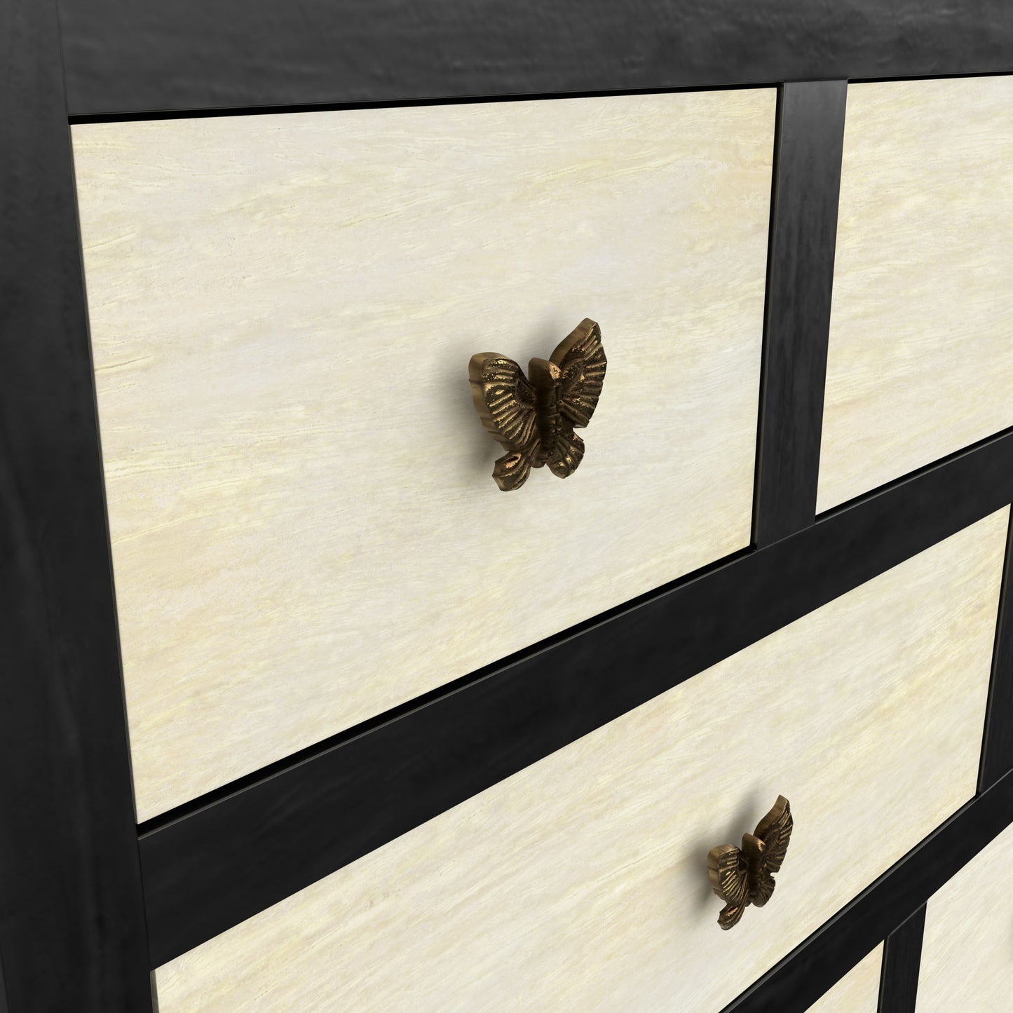 Papillon - 13 Drawers Sideboard - Black - Hornell Furniture Outlet