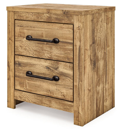 Maystonna - Two Drawer Night Stand - Brown - Hornell Furniture Outlet