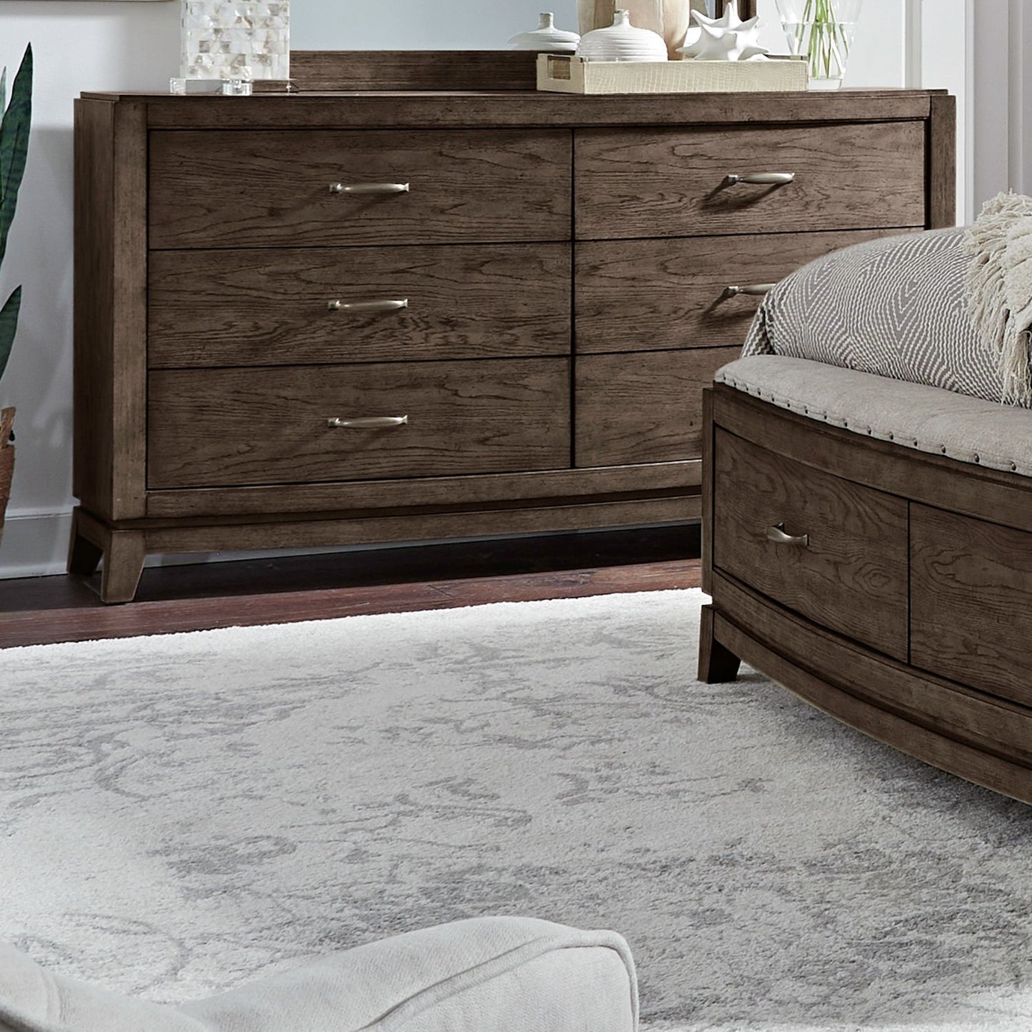 Avalon - 6 Drawer Dresser - Brown - Hornell Furniture Outlet