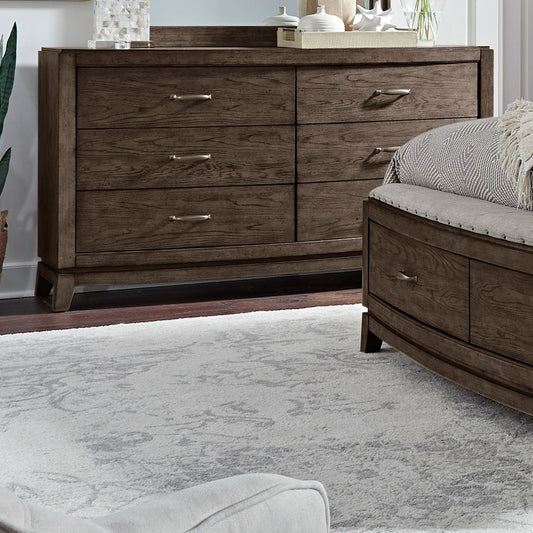 Avalon - 6 Drawer Dresser - Brown - Hornell Furniture Outlet