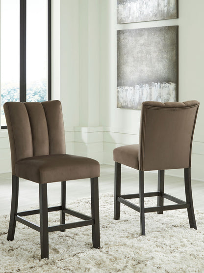 Jeshina - Mocha - Upholstered Barstool (Set of 2) - Hornell Furniture Outlet