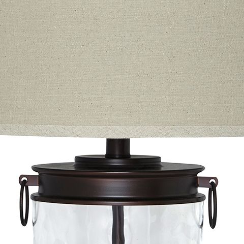 Tailynn - Clear / Bronze Finish - Glass Table Lamp - Hornell Furniture Outlet