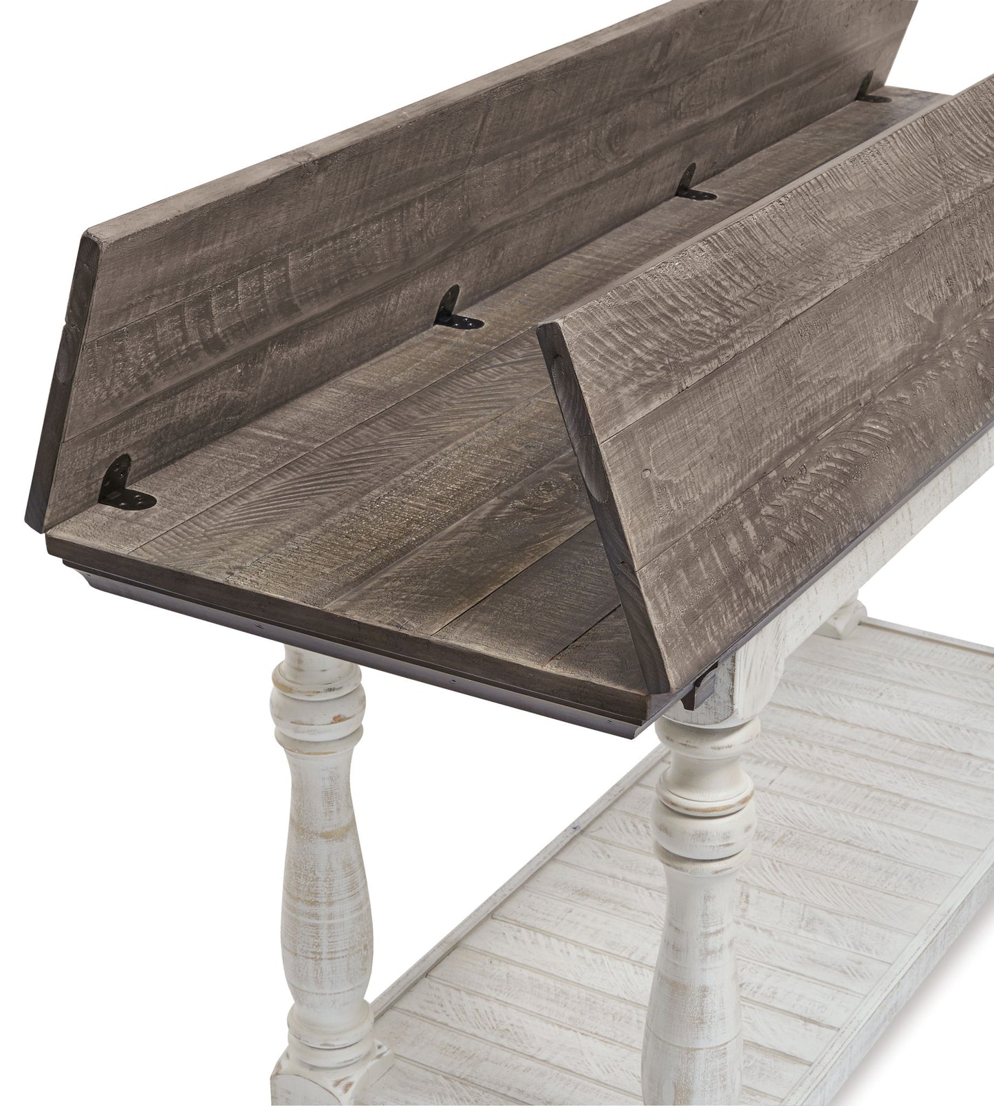 Havalance - Flip Top Sofa Table - Gray / White - Hornell Furniture Outlet