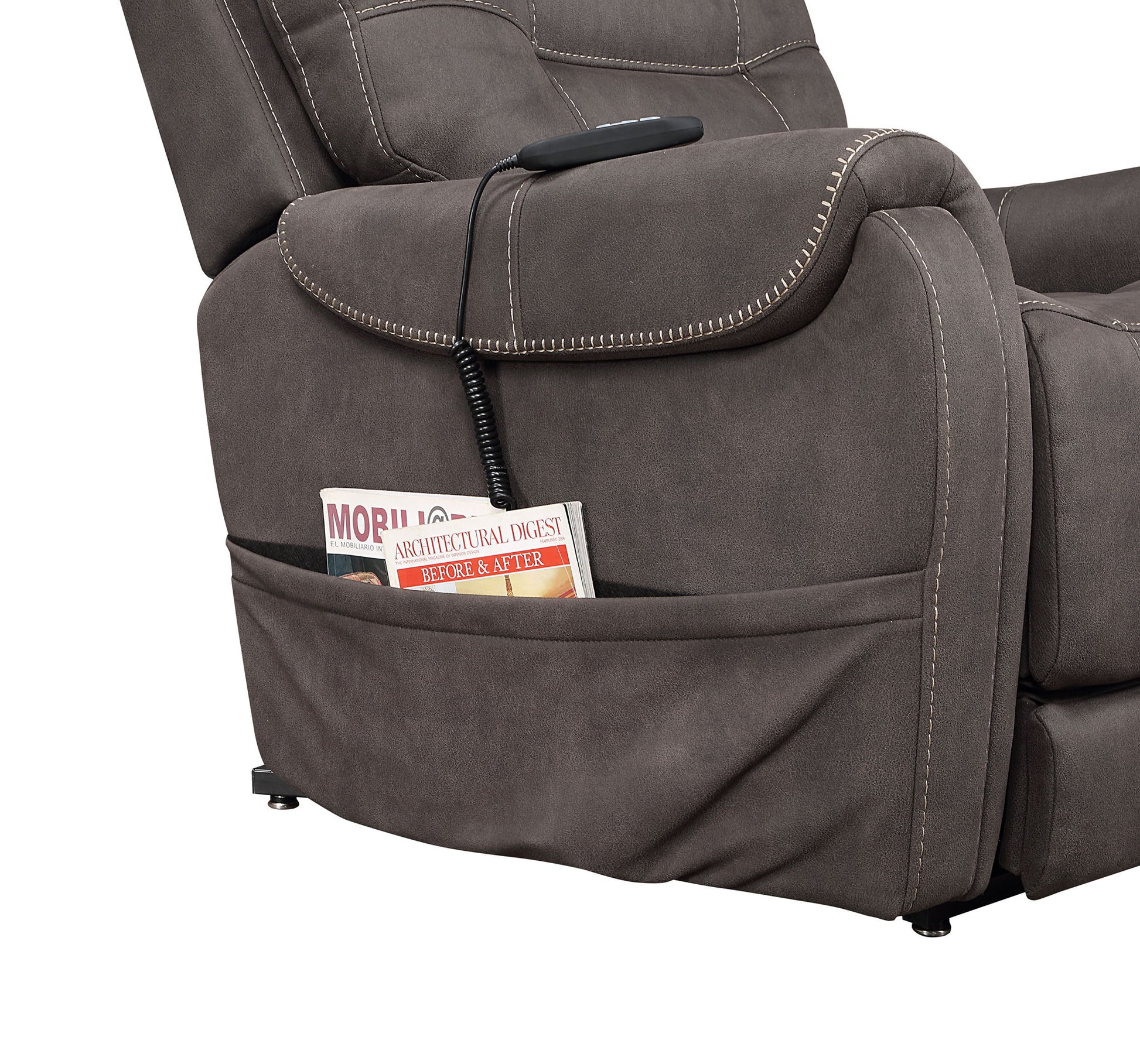 Brisbane - Power Lift Chair - Dark Gray - Hornell Furniture Outlet