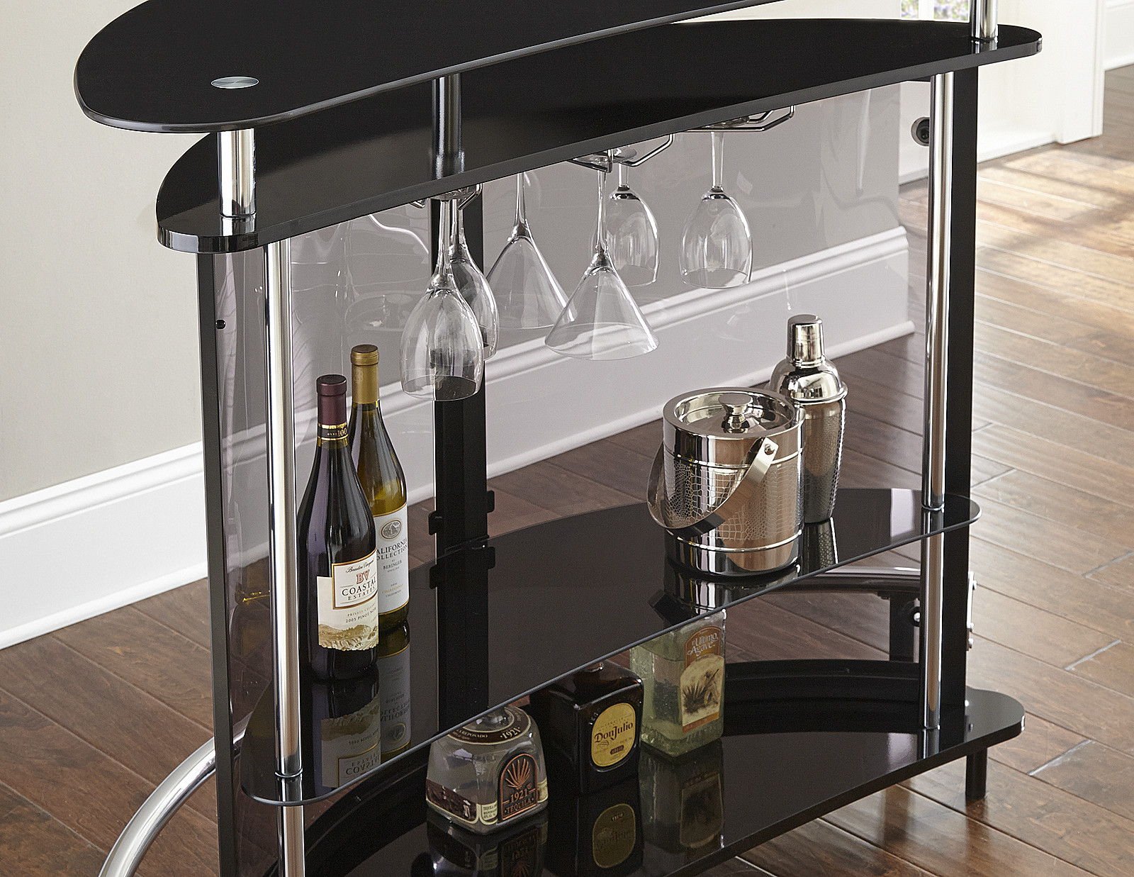 Ariana - Bar Table Or Server - Black - Hornell Furniture Outlet