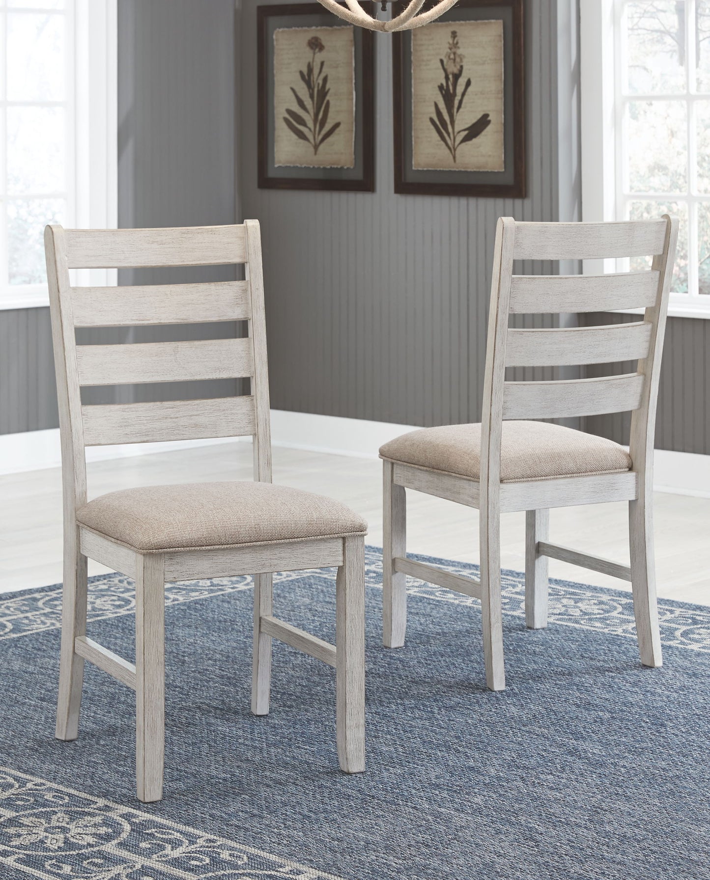 Skempton - White - Dining UPH Side Chair (Set of 2) - Hornell Furniture Outlet