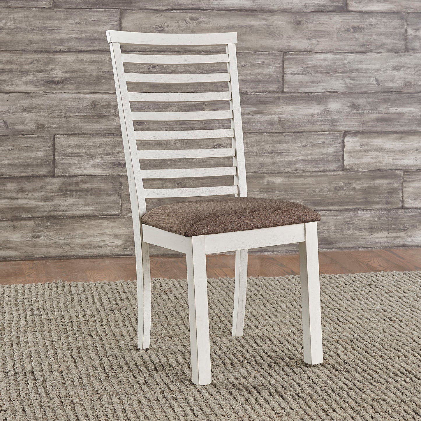 Brook Bay - Upholstered Ladder Back Side Chair - White - Hornell Furniture Outlet