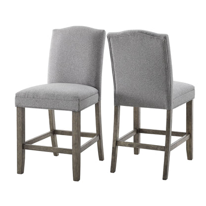 Grayson - Counter Chair - Gray / Light Brown - Hornell Furniture Outlet