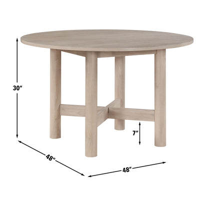 Gabby - Round Dining Table - Light Brown - Hornell Furniture Outlet
