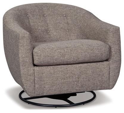 Upshur - Swivel Glider Accent Chair - Taupe - Hornell Furniture Outlet