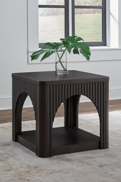 Yellink - Black - Square End Table - Hornell Furniture Outlet