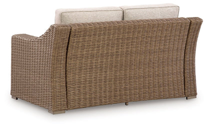 Laguna Heights - Loveseat With Cushion - Beige - Hornell Furniture Outlet