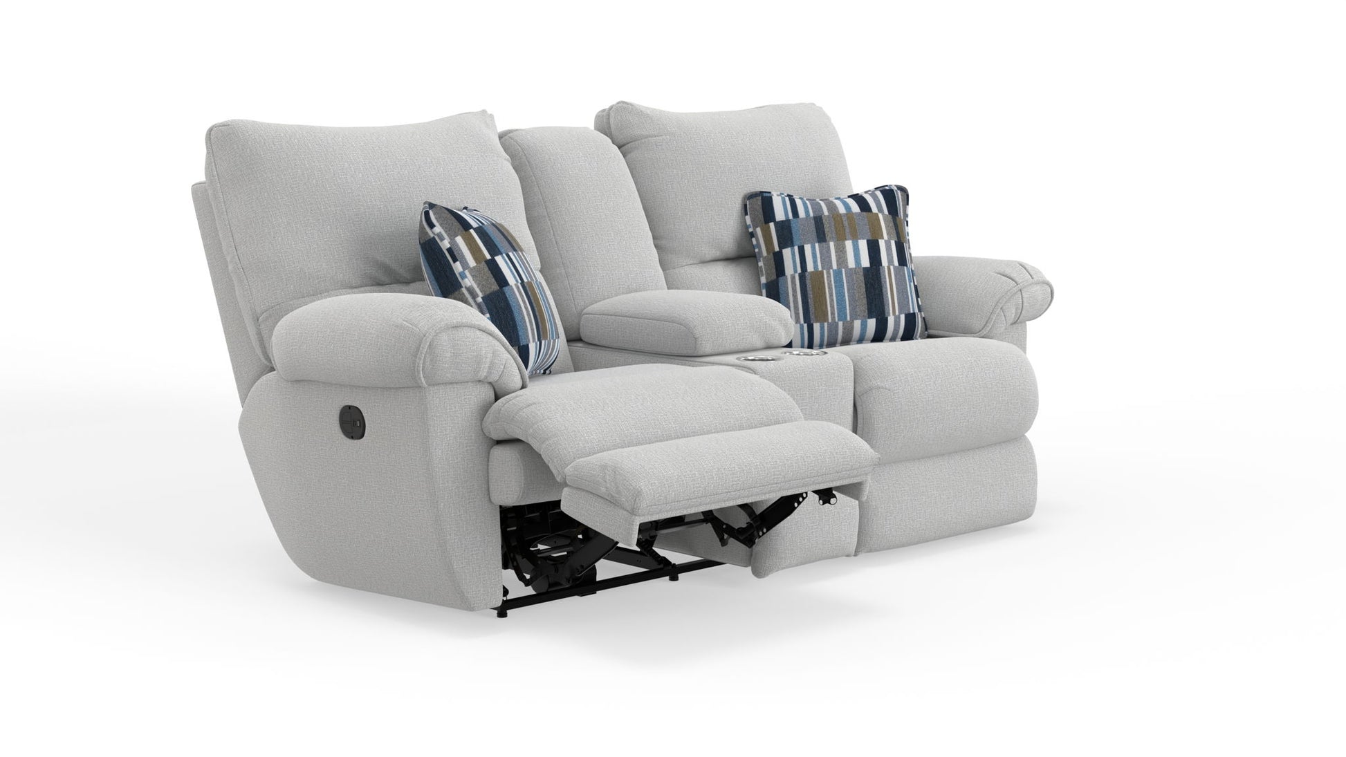 Lenny - Power Lay Flat Reclining Console Loveseat - Hornell Furniture Outlet