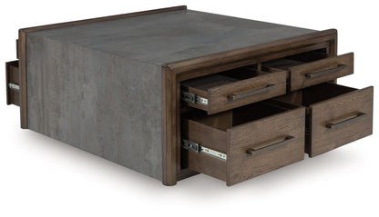 Kallenny - Brown / Gray - Square Cocktail Table - Hornell Furniture Outlet