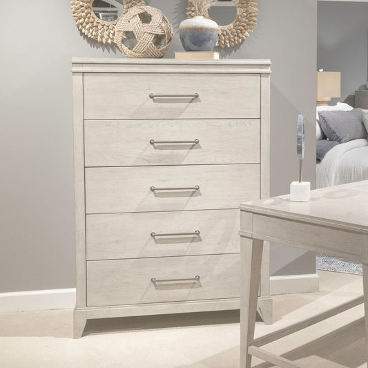 New Haven - 5 Drawer Chest - White - Hornell Furniture Outlet