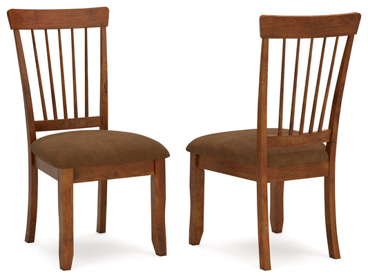 Berringer - Dining UPH Side Chair (Set of 2) - Rustic Brown - Hornell Furniture Outlet