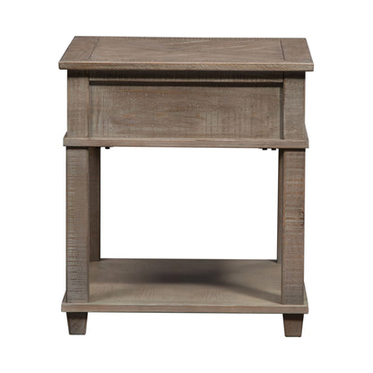 Parkland Falls - Rectangular End Table - Light Brown - Hornell Furniture Outlet