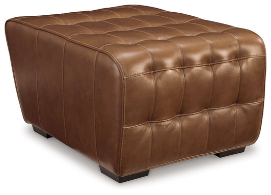 Temmpton - Chocolate - Oversized Accent Ottoman - Hornell Furniture Outlet