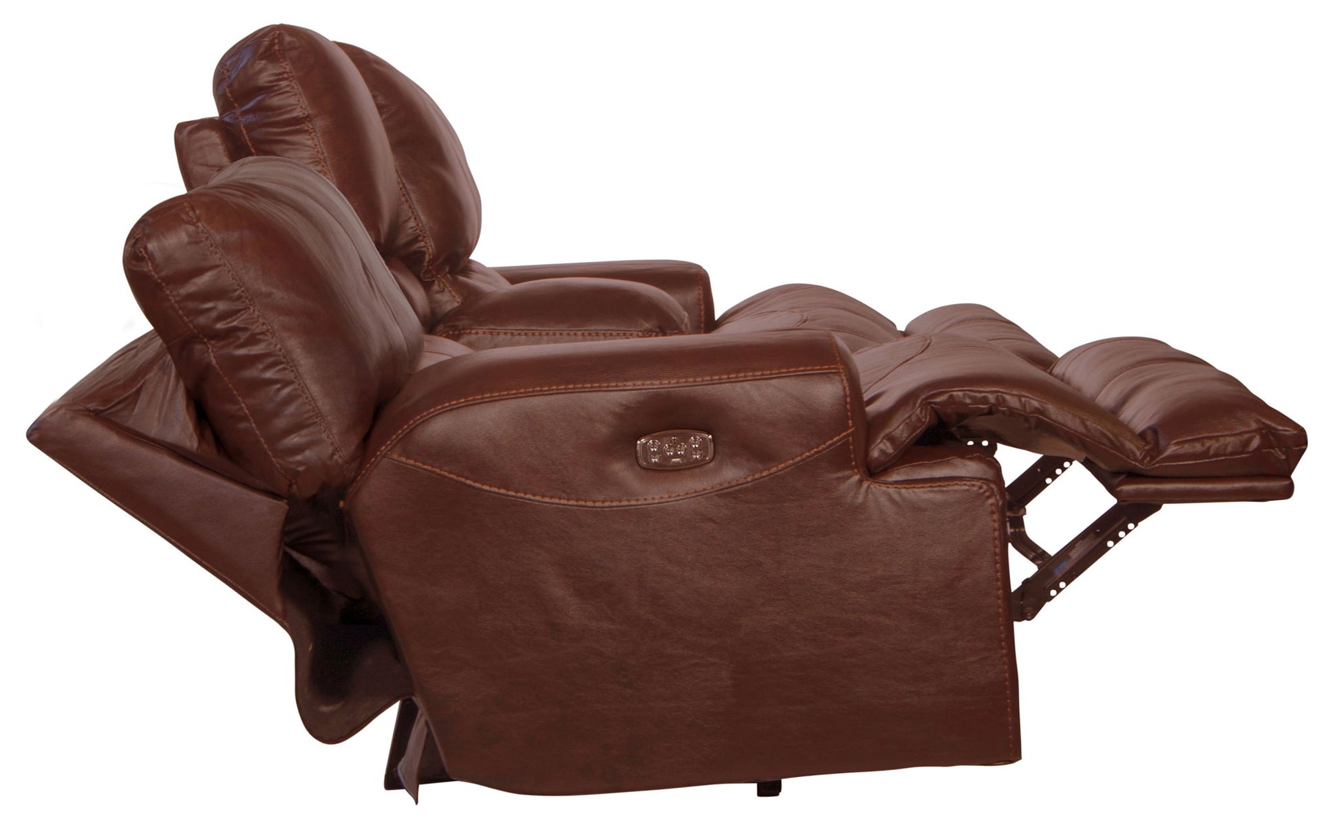 Wembley - Power Headrest With Lumbar Lay Flat Reclining Console Loveseat - Hornell Furniture Outlet