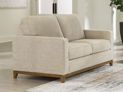 Arendale - Desert - Loveseat With Dark Cushions - Hornell Furniture Outlet
