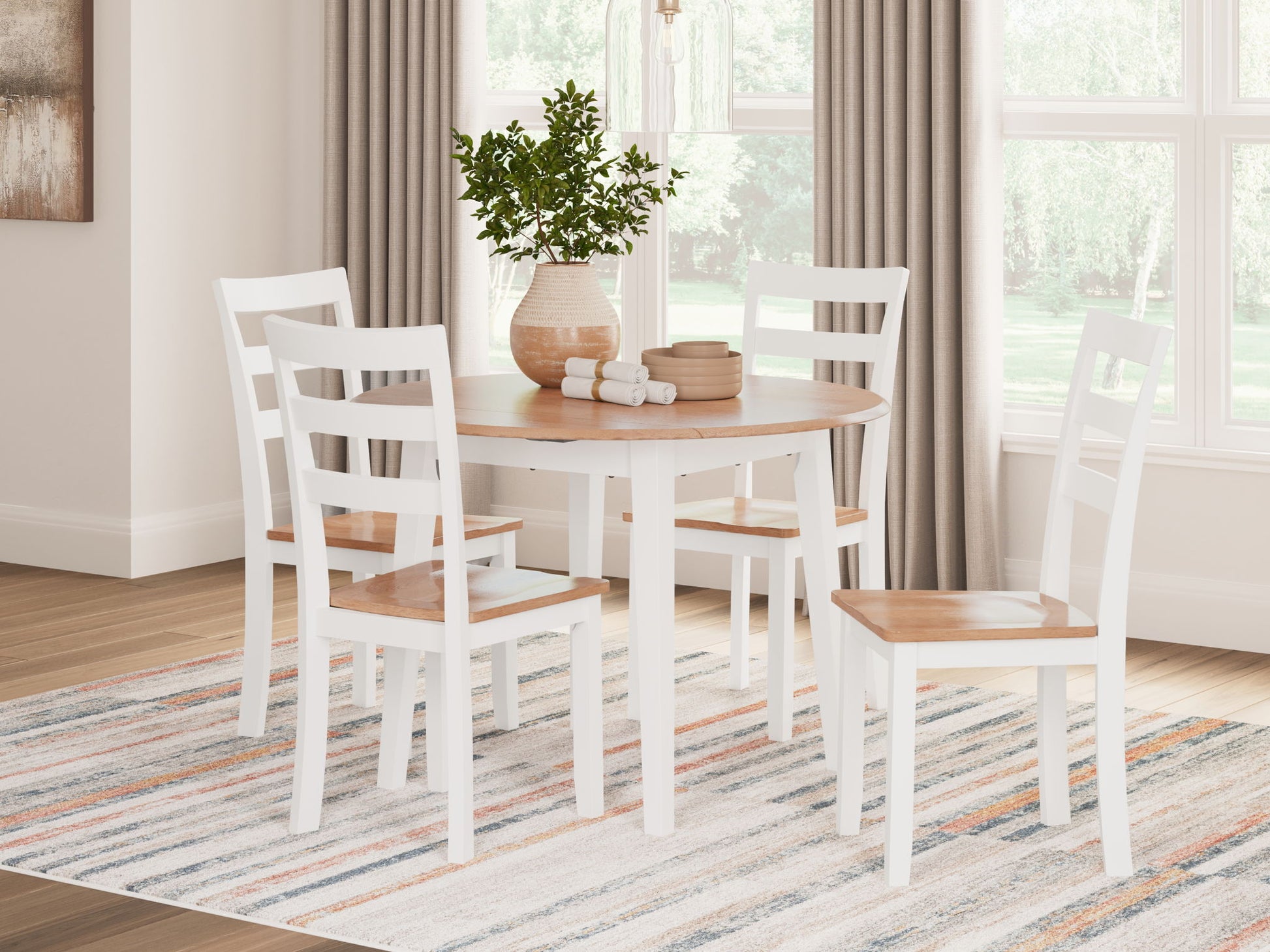 Gesthaven - Round Dining Room Drop Leaf Table - Hornell Furniture Outlet