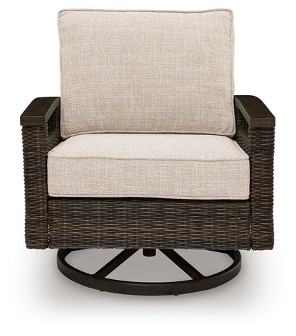 Monterey Point - Swivel Lounge Chair (Set of 2) - Dark Brown - Hornell Furniture Outlet