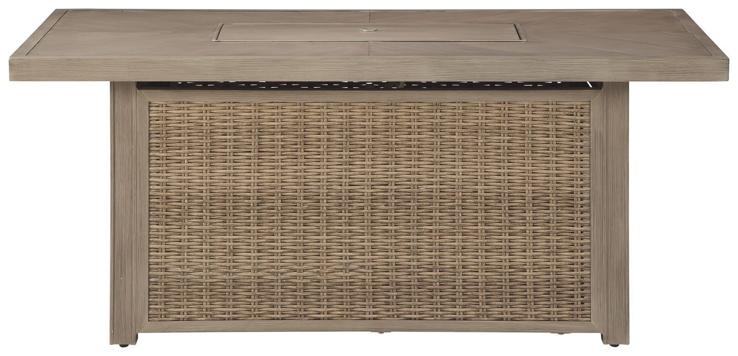 Beachcroft - Rectangular Fire Pit Table - Hornell Furniture Outlet