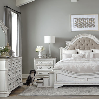 Magnolia Manor - Pet Steps - White - Hornell Furniture Outlet