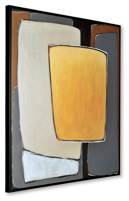 Actman - Cream / Brown / Gray - Wall Art - Hornell Furniture Outlet