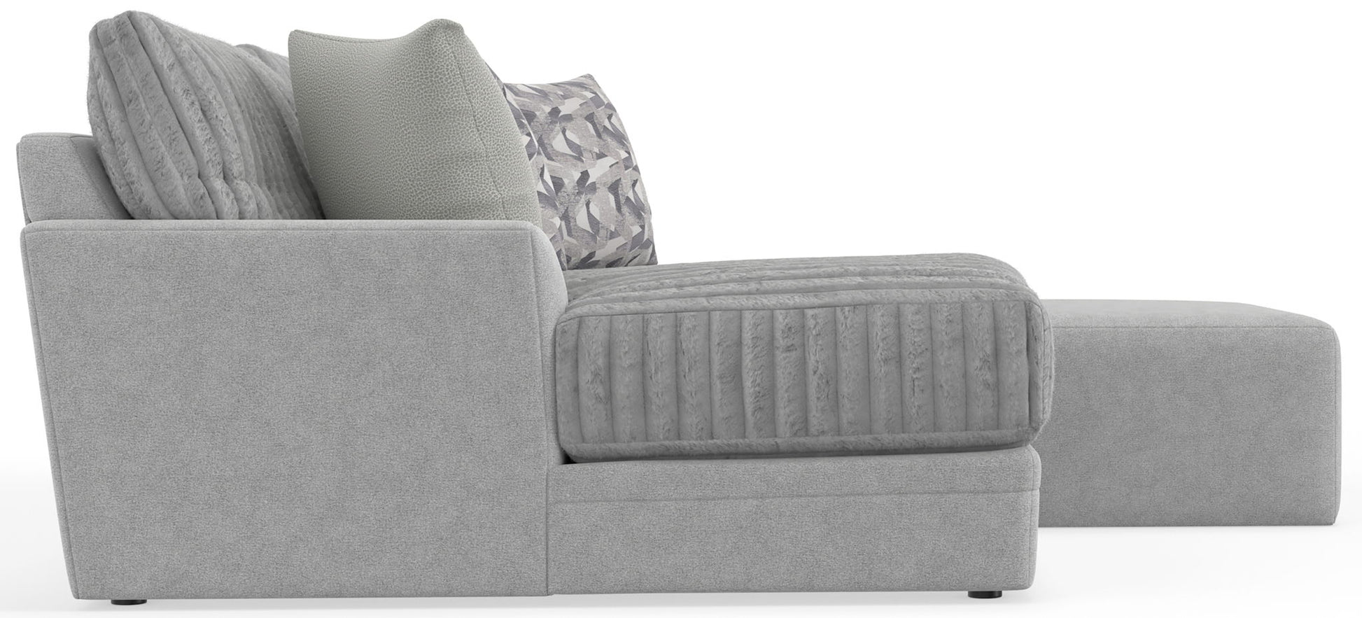 Titan - Sectional With Comfort Coil Seating, Cocktail Ottoman And Accent Pillows Included - Hornell Furniture Outlet