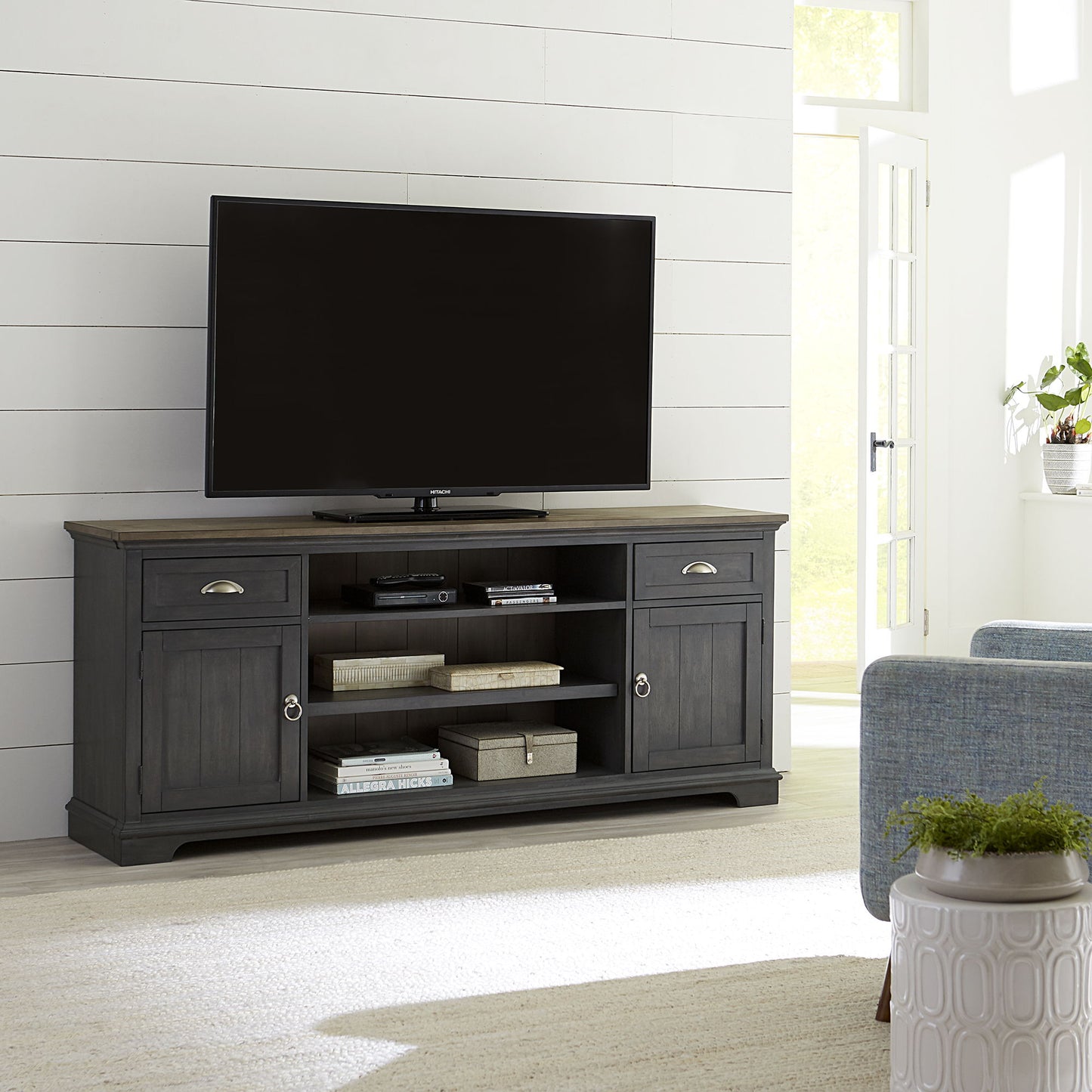 Ocean Isle - Entertainment Tv Stand - Hornell Furniture Outlet