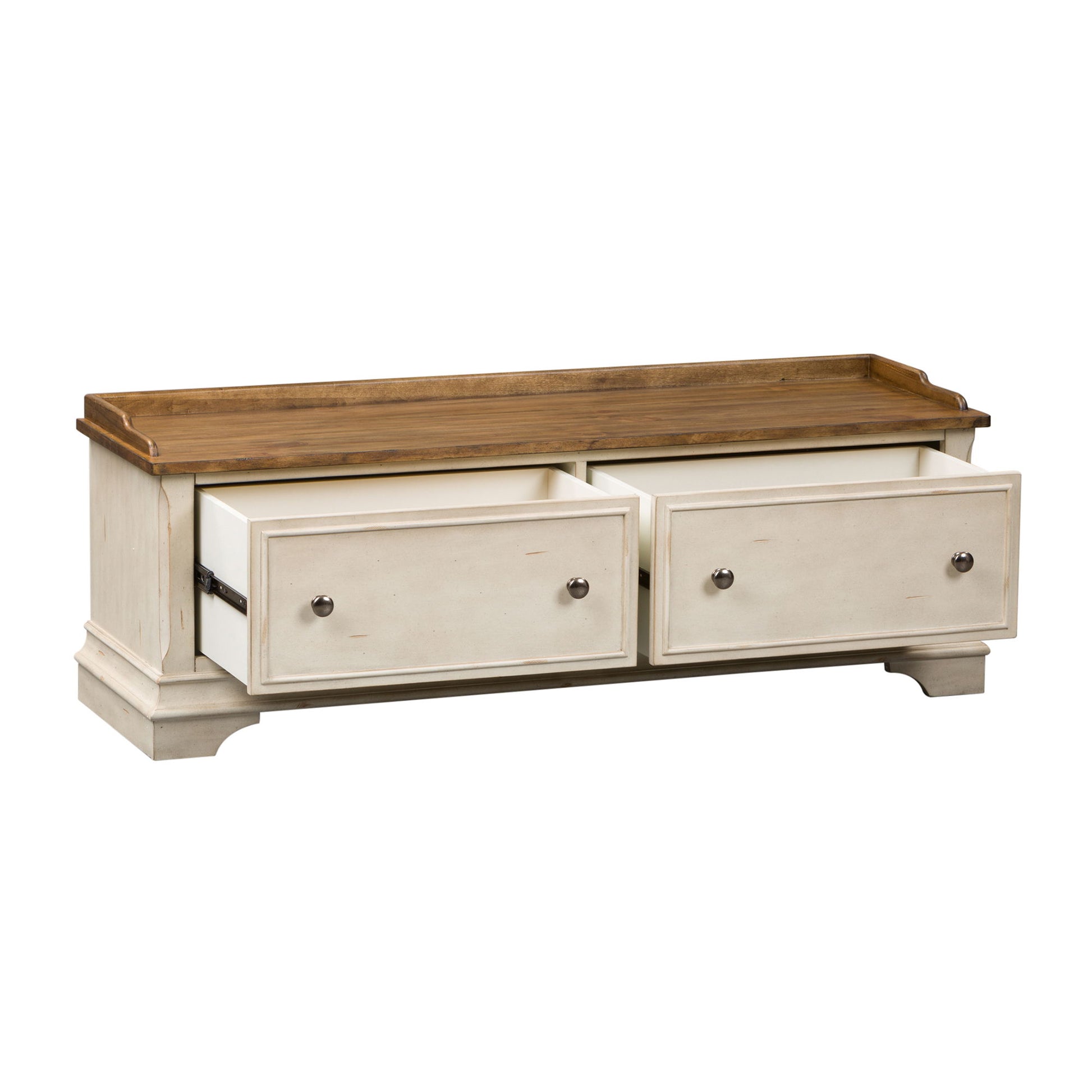Morgan Creek - Storage Hall Bench - White - Hornell Furniture Outlet