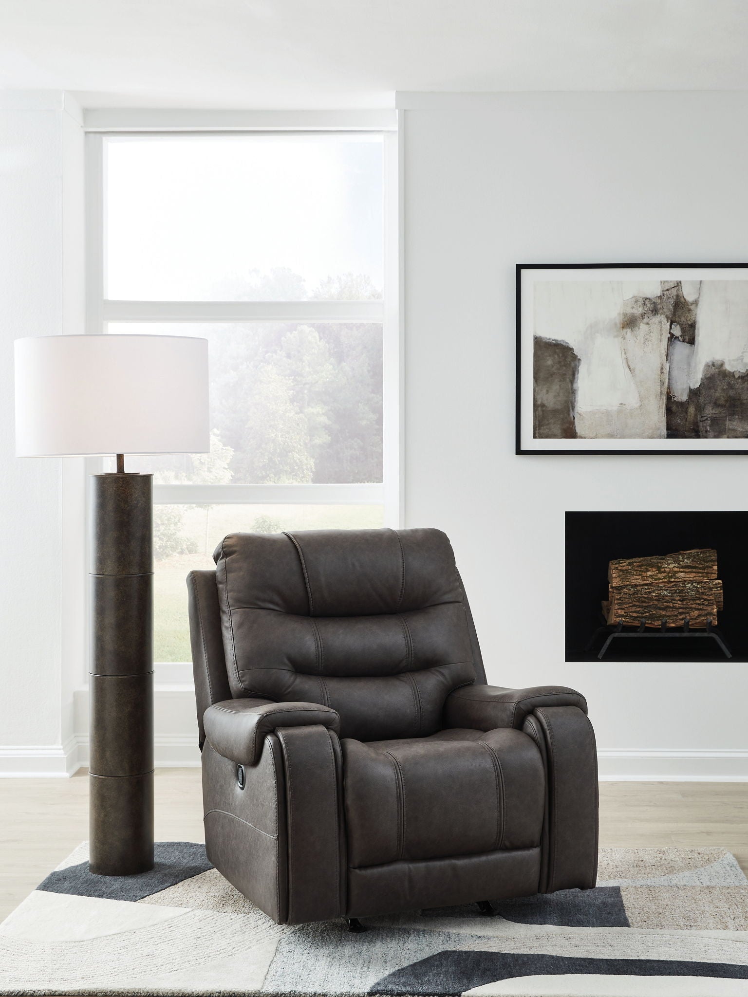 Femley - Smoke - Rocker Recliner - Hornell Furniture Outlet
