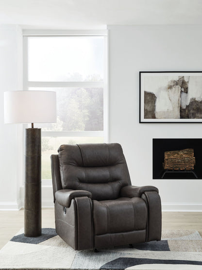 Femley - Smoke - Rocker Recliner - Hornell Furniture Outlet