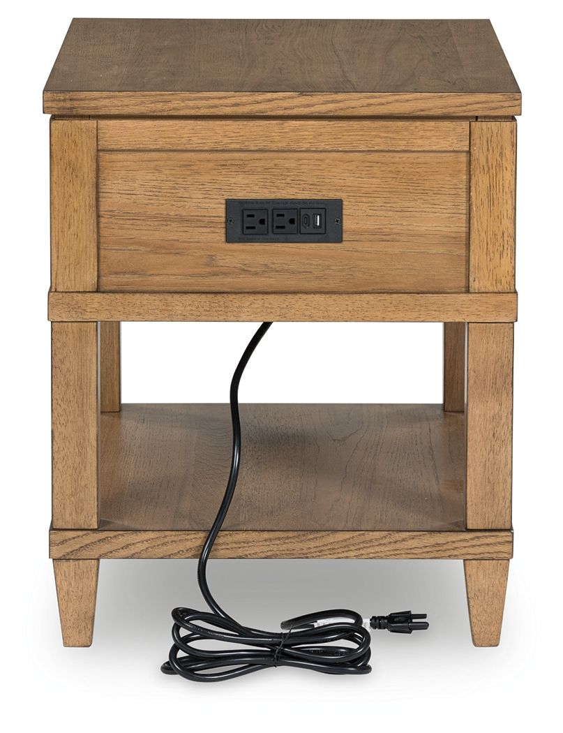 Sharlance - Light Brown - Rectangular End Table - Hornell Furniture Outlet