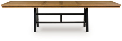 Galliden - Black / Brown - Rectangular Dining Room Extension Table - Hornell Furniture Outlet