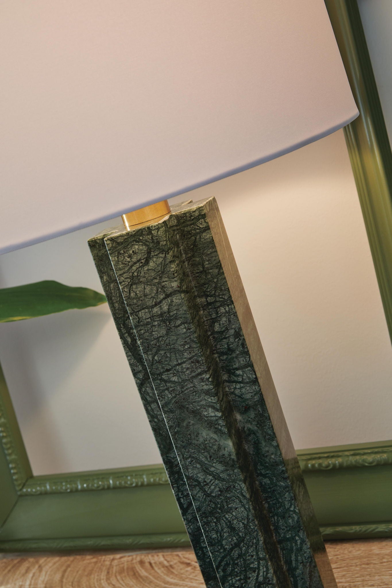 Keegan - Marble Table Lamp - Green - Hornell Furniture Outlet