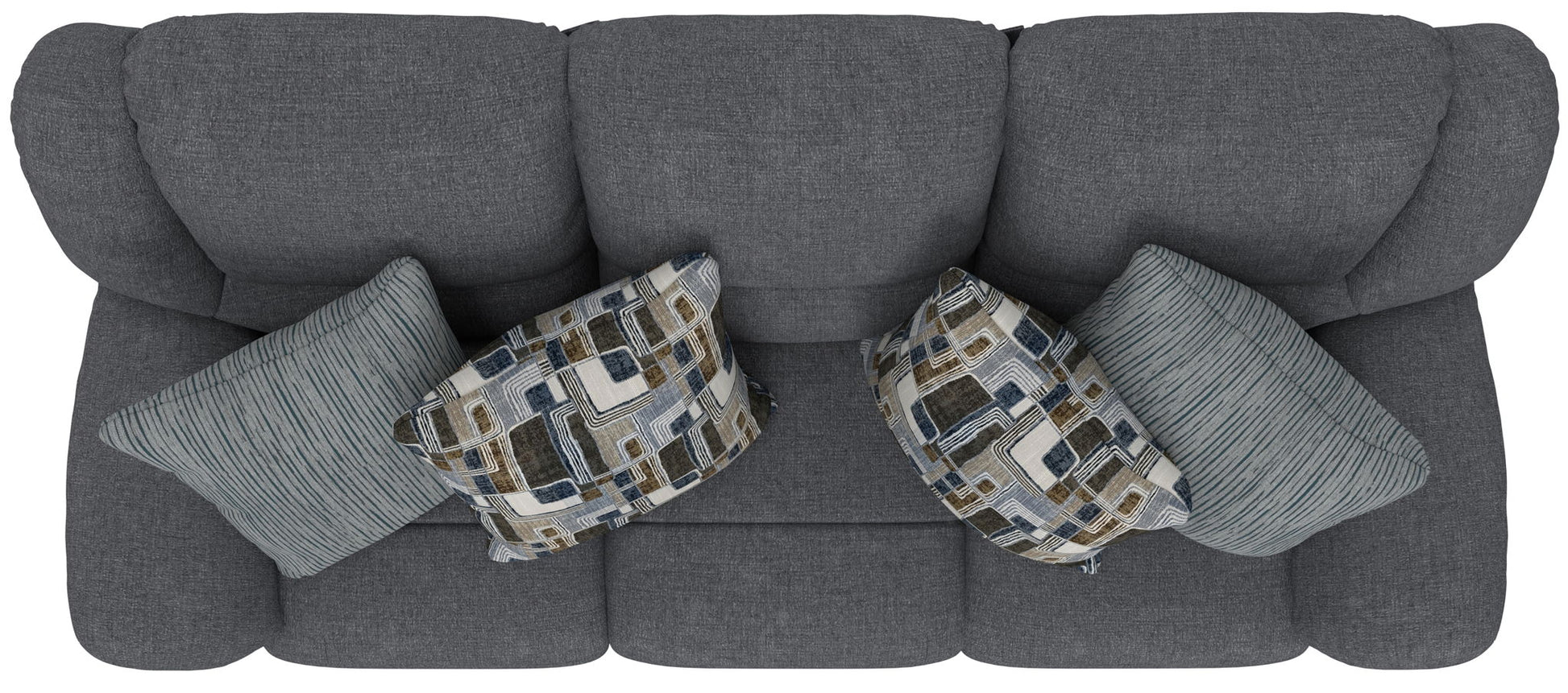 Trifecta - Sofa With 3 Recliners and Drop Down Table - Hornell Furniture Outlet