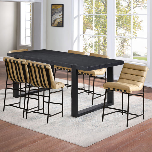 Yves - Counter Table With 6 Nicco Chairs - Hornell Furniture Outlet